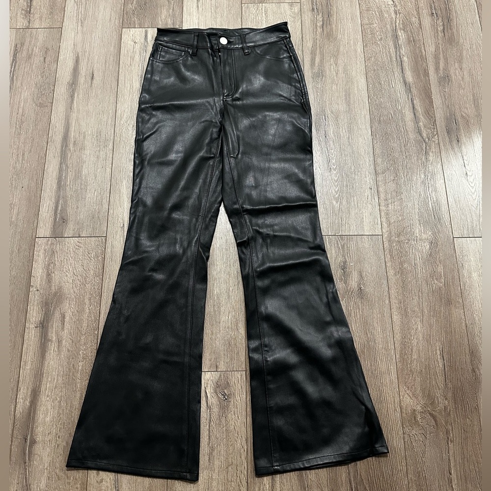 Faux leather pants.
